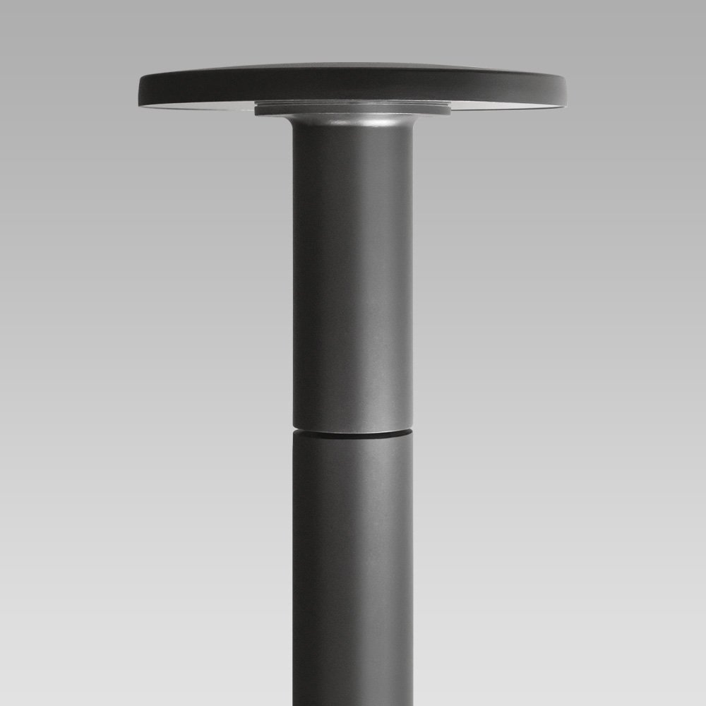 Post-top lights  Essential design urban lighting luminaire, with high visual comfort and no light pollution