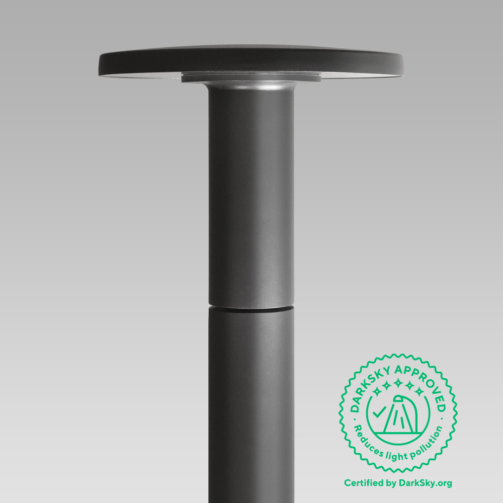 Post-top lights  Essential design urban lighting luminaire, with high visual comfort and no light pollution